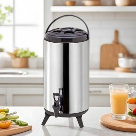 SOGA 2X 10L Portable Insulated Cold/Heat Coffee Tea Beer Barrel Brew Pot With Dispenser