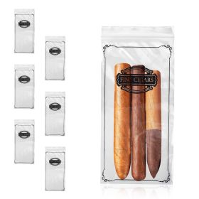 Poly Zipper Cigar Bag 5 x 10, Pack of 1000 Fine Clear Plastic Bags for Cigars, 2 Mil Thick Clear Poly Bags, Tamper-Proof Small Zipper Bags