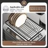 IAGREEA Double deck kitchen cutlery drying rack, 27-inch dish rack with interchangeable accessories
