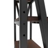 56.30'' Bakers Rack 4-Level Storage Shelves Mental and Wooden Kitchen Shelves, Kitchen Organizers and Storage, for Garage, Pantry, Bathroom